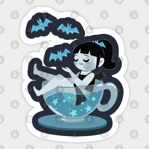 Vampire Tea Sticker by Lobomaravilha